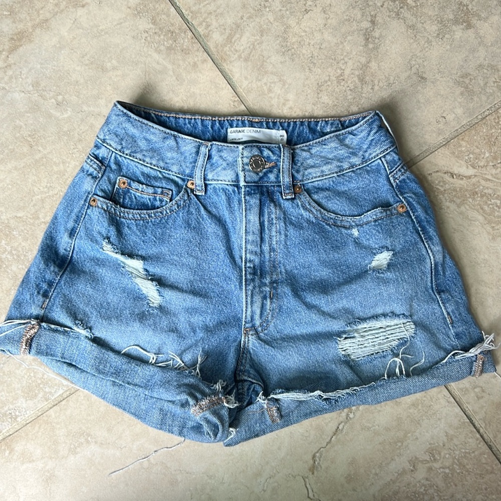 Garage Denim Mom Shorts